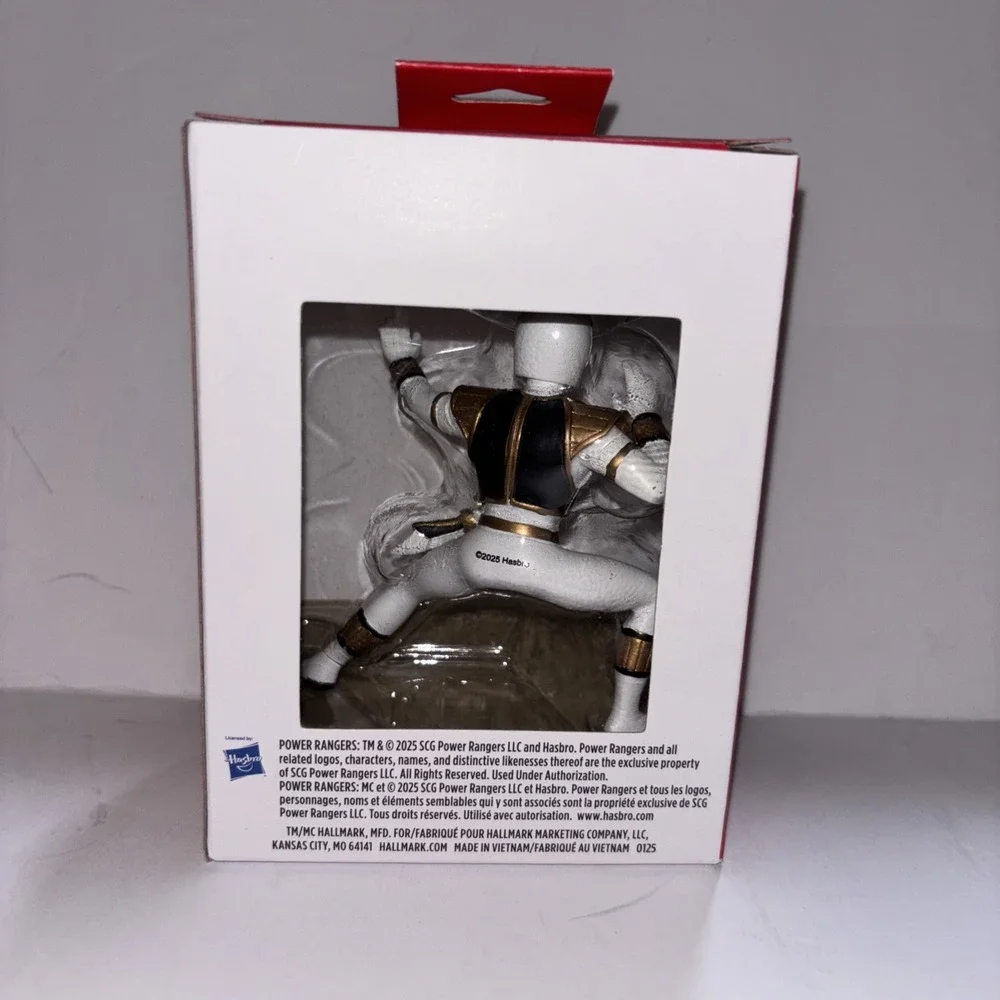 2025 Hallmark Hasbro Power Rangers WHITE RANGER Christmas Ornament New In Box